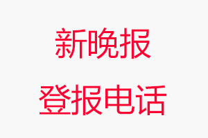 新晚報登報電話，新晚報登報聯系電話找我要登報網