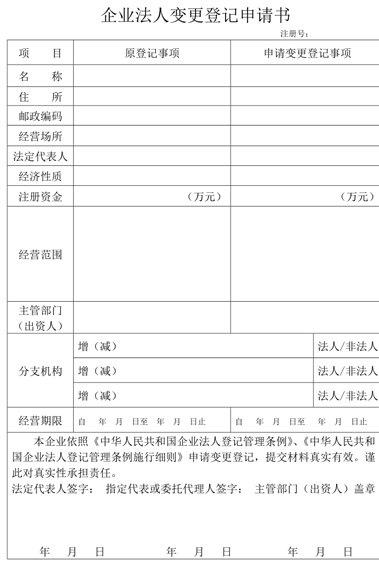 法人變更申請表,公司法人變更申請表找我要登報網