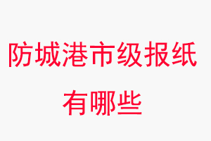 防城港報紙有哪些，防城港市級報紙有哪些找我要登報網