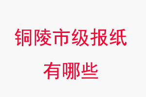 銅陵報紙有哪些，銅陵市級報紙有哪些找我要登報網(wǎng)