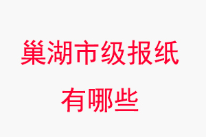 巢湖報紙有哪些，巢湖市級報紙有哪些找我要登報網(wǎng)