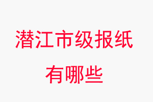 潛江報紙有哪些,潛江市級報紙有哪些找我要登報網