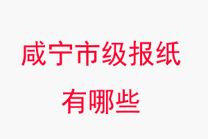咸寧報紙有哪些,咸寧市級報紙有哪些找我要登報網