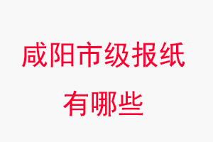 咸陽報紙有哪些,咸陽市級報紙有哪些找我要登報網