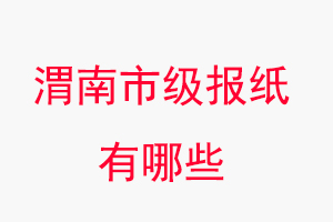 渭南報紙有哪些，渭南市級報紙有哪些找我要登報網