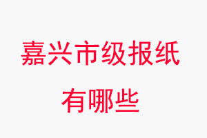 嘉興報(bào)紙有哪些,嘉興市級(jí)報(bào)紙有哪些找我要登報(bào)網(wǎng)