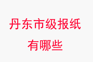 丹東報紙有哪些,丹東市級報紙有哪些找我要登報網