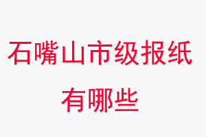 石嘴山報紙有哪些，石嘴山市級報紙有哪些找我要登報網